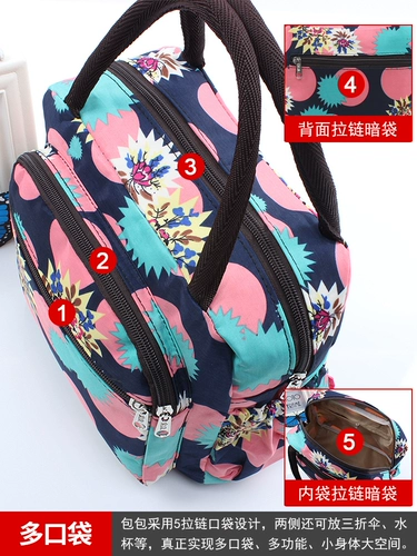 Водонепроницаемая ткань, барсетка для матери и ребенка, вместительная и большая модная сумка для ланча, увеличенная толщина, ткань оксфорд, сумка для еды