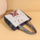 Shoulder bag, women's canvas bag, small work bag, mother's bag, ethnic style embroidered, high-looking, lightweight, versatile handbag