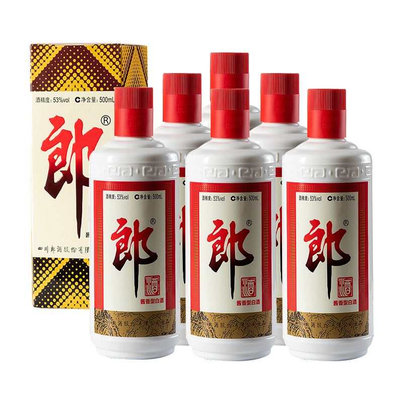 酒仙网 郎酒 郎牌郎酒 53度 2023款 500ML*6 整箱装  普郎