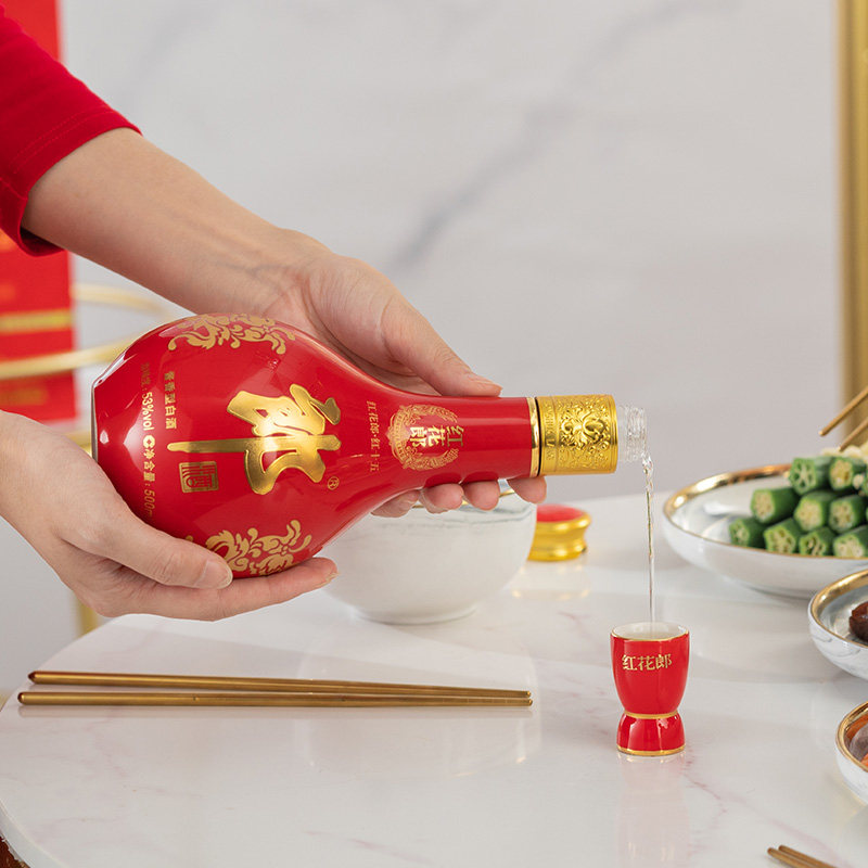酒仙网 郎酒 红花郎十五（15）53度 酱香型白酒 500ML*6