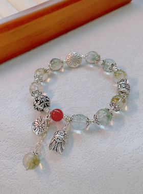 发晶小象椰壳貔貅佛珠手串女小众设计民族风手链森系百搭学生饰品