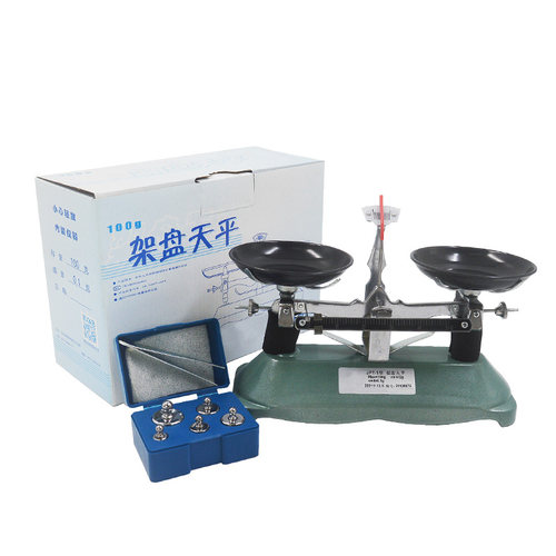 托盘天平架盘天平秤砝码100g200g500g1000g家用厨房学生扭力简易 - 图3