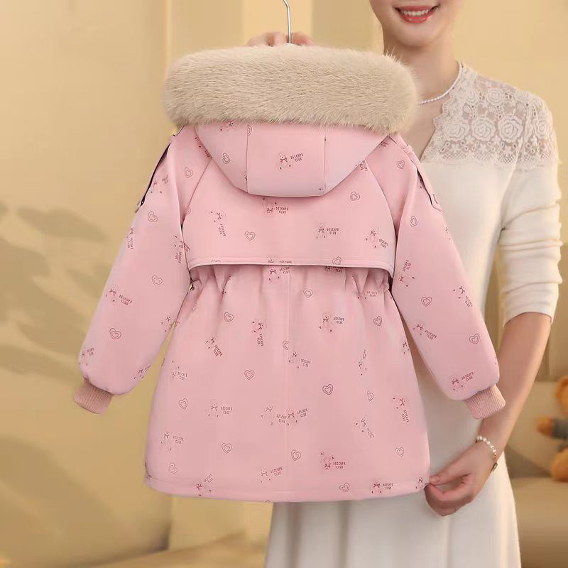 女童冬装加厚加绒外套2025新款儿童洋气中大童冬款皮衣派克服棉衣,淘宝优惠券,粉丝福利购,淘宝优惠卷