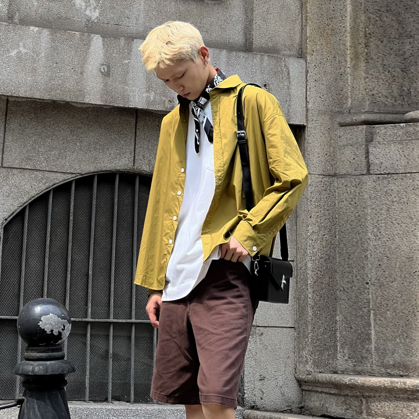 YUEN设计款日系复古盒子斜挎包锁扣韩国单肩包潮牌小方包男女小包,淘宝优惠券,粉丝福利购,淘宝优惠卷