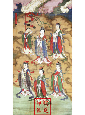 泰山圣母送子娘娘眼光娘娘子孙娘娘画像水陆画道场挂画