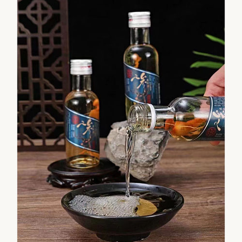 利满源人参酒鹿鞭虫草酒52度粮食酿造125ml礼盒10瓶养生酒长白山 - 图1
