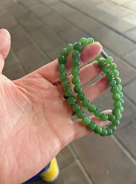 和田玉碧玉项链卡8无黑点