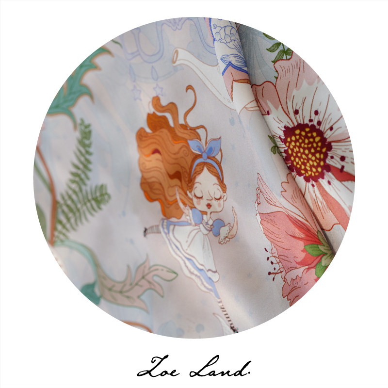 ZOELAND《爱丽丝下午茶》原创真丝大方巾披肩围巾复古粉红色丝巾,淘宝优惠券,粉丝福利购,淘宝优惠卷