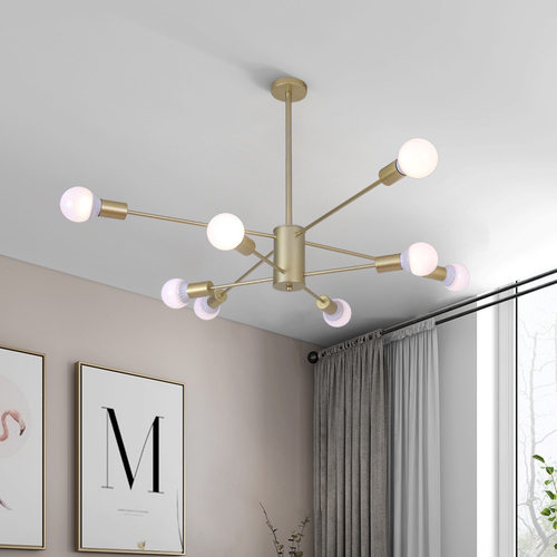 北欧简约客厅吊灯餐厅书房卧室公寓出租屋铁艺理发灯具个性创意 - 图2