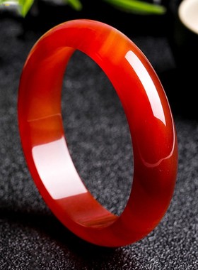 玉髓加厚红色旺夫本命年珠宝手环