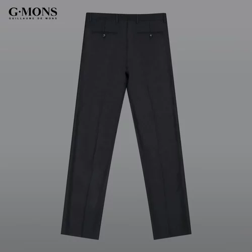 Шерстяные черные штаны, пиджак классического кроя, летний костюм, свободный прямой крой