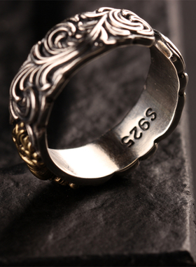 藏汉屋金刚杵民族风开口指环戒指