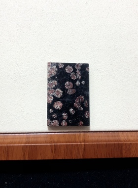 少见天然雪花黑曜石吊坠项链附鉴定证书一物一证男女通用饰品项链