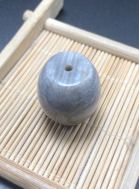 天然珊瑚玉桶珠双面灰底白花桶径19.5*厚21.6mm适合12mm以上珠子