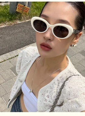 2025新款高级椭圆形太阳眼镜圆脸
