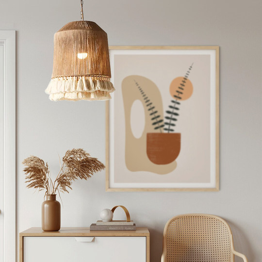 波西米亚复古麻绳流苏吊灯创意卧室主灯餐厅灯吸顶灯样板房灯具