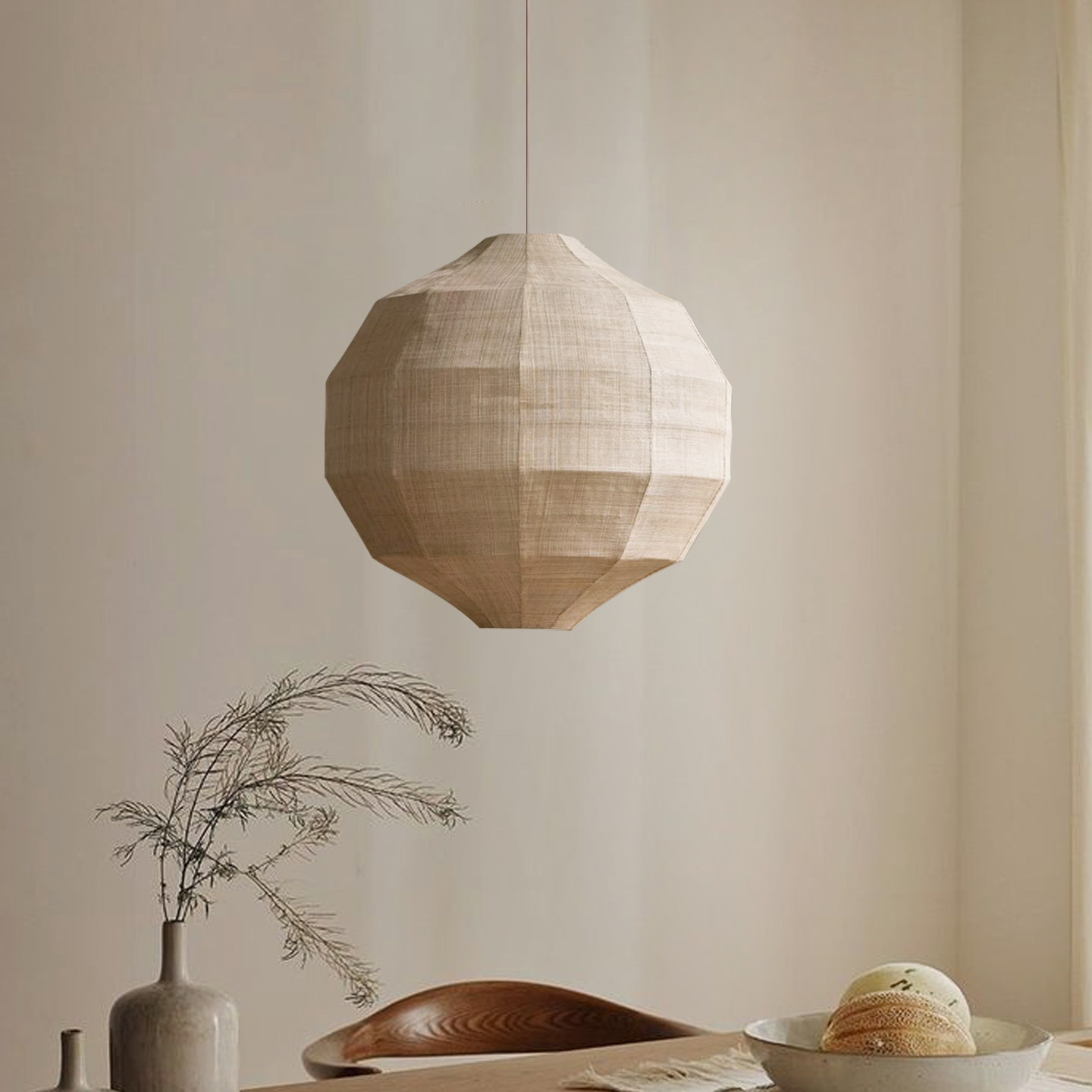 侘寂风餐厅吊灯茶室吊灯饭店禅意茶楼民宿圆球吊灯日式复古灯具,淘宝优惠券,粉丝福利购,淘宝优惠卷