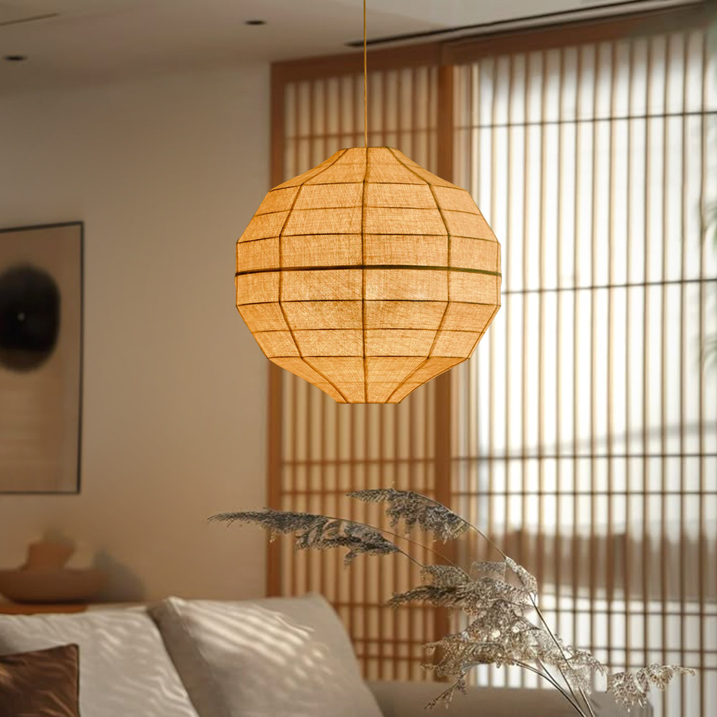 侘寂风餐厅吊灯茶室吊灯饭店禅意茶楼民宿圆球吊灯日式复古灯具,淘宝优惠券,粉丝福利购,淘宝优惠卷