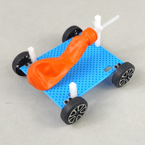 反冲力气球小车教具小学五年级科学实验 科技小制作diy 创意发明 - 图0