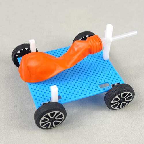 反冲力气球小车教具小学五年级科学实验 科技小制作diy 创意发明 - 图2