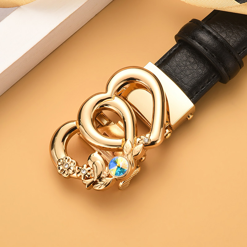 2025新款女式皮带高档时尚腰带女真皮自动扣女士商务百搭潮流裤带