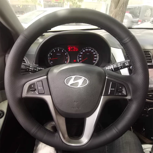 10-11-12-14-16 Чехол на руль Hyundai Ruina, натуральная кожа Чехол на руль Rui Yi, специальная автомобильная специальная универсальная ручная строчка