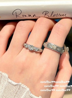 音符露珠鸟笼宝石戒指 大溪地 马贝珍珠 蝴蝶结镶嵌锆石戒组合