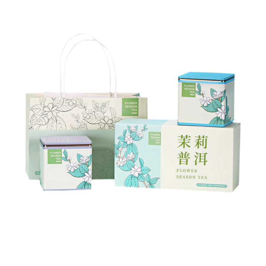 云祥和2023新品云南茉莉花普洱生茶散茶叶120g送礼品伴手礼盒典雅 - 图3