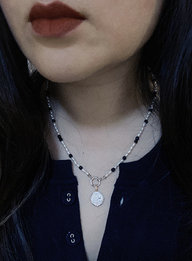 淡水珍珠925银珠珠女款朋克风格