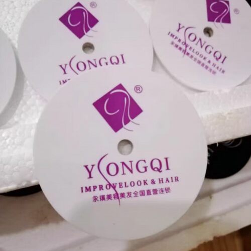 亚克力塑料马克杯玻璃杯盖定制店名LOGO水杯果汁茶杯盖圆形美发杯 - 图3