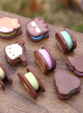 卡通可爱饼干丑鱼全家福系列创意DIY食玩微景观桌面装饰小摆件