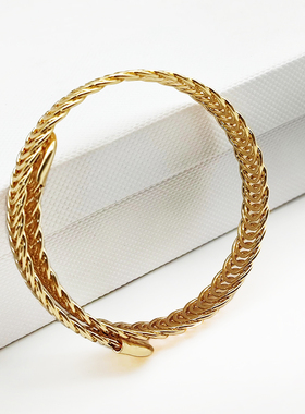 日韩金属不规则开口可活动手镯  气质潮流简约手链女生高级感饰品