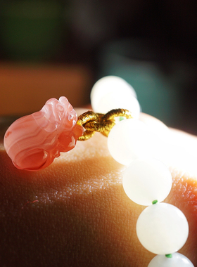 【一物一图】10mm天然和田玉单圈手串～17内手围