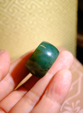 【一物一图】新疆籽料和田玉碧玉指环/小扳指～16-19号偏小