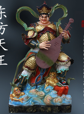 寺庙天王殿供奉四大天王佛像四大金刚神像树脂玻璃钢铜雕厂家直销