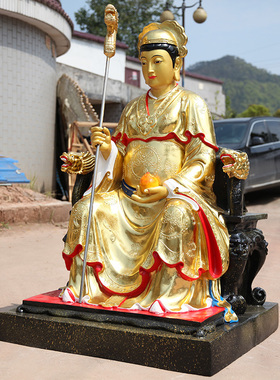 寺庙玉帝王母彩绘树脂佛像