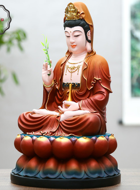 包邮客厅供奉观音佛像树脂