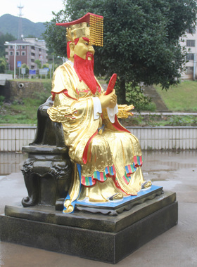 树脂玻璃钢鎏金东海龙王寺庙佛像