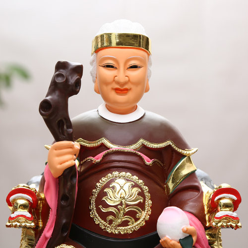 供奉烟斗彩绘黑老太太神像 黑老太黑妈妈像胡三太爷太奶 树脂佛像 - 图0