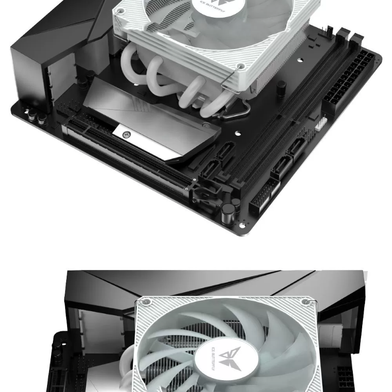 冰蝶ITX超薄HTPC4热管1151/1200/1700 AM4 cpu散热器静音风扇ARGB,淘宝优惠券,粉丝福利购,淘宝优惠卷