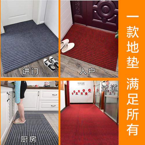 门口地垫进门蹭脚垫室外条纹地毯家用超薄入门入户门垫室内可裁剪 - 图3
