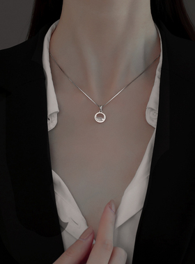 925银项链女小众设计感吊坠