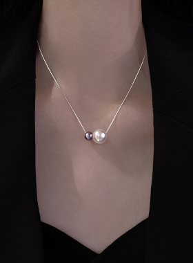 925纯银珠珠项链2026新款爆款锁骨链女高级日常气质百搭抽拉颈链