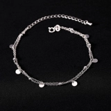 Браслет на ногу, аксессуар, браслет с одной бусиной, серебро 925 пробы, коллекция 2022, популярно в интернете, изысканный стиль