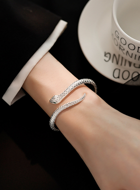 银奥女999足银灵蛇手镯