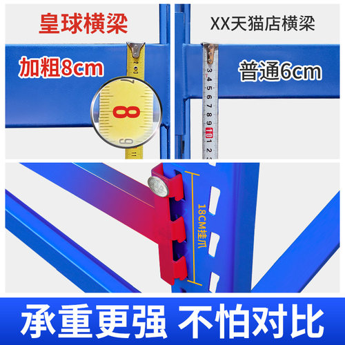 皇球重型仓库货架置物架仓储多层加厚货物模具承重工业金属架子 - 图1
