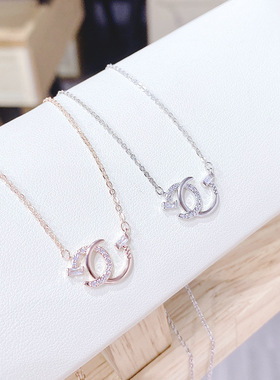 韩饰缘新款奢华高级感女字母锆石