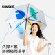 SUNSKIP Zoo Tri-fold Titanium Silver Sunscreen Umbrella, Anti-UV Sun Umbrella, Women's Sunshade Umbrella, Rain or Shine Umbrella