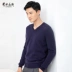 Ordos quý ông giản dị V-cổ dày áo len nam áo len cashmere - Áo len Cashmere