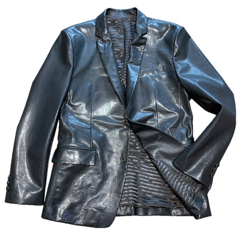 真皮衣男商务休闲时尚绵羊皮西服西装秋冬新款帅气外套 赫祖丁,淘宝优惠券,粉丝福利购,淘宝优惠卷